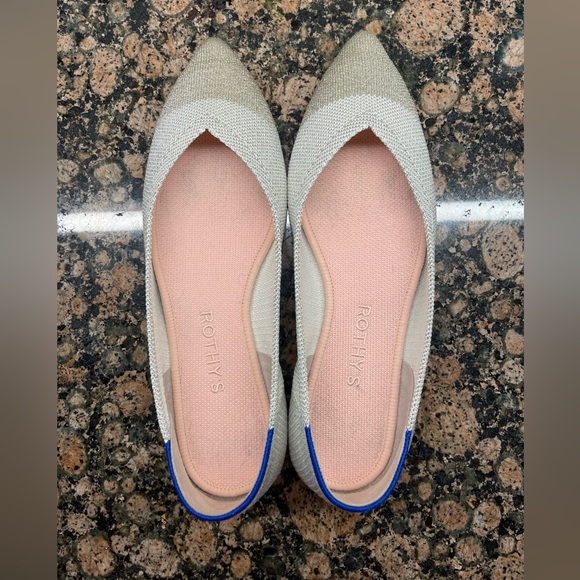ROTHY’S Diamond Metallic Point Flats - Picture 2 of 11